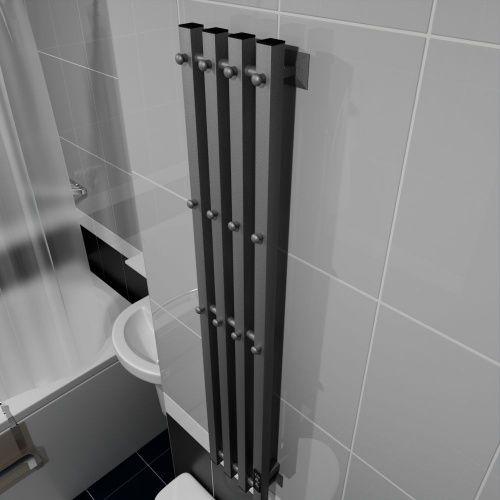 Полотенцесушитель Altasan АргоЛюксПроф АргоЛюксПроф12021Г подвесной 21х120 электрический графит - фото 3