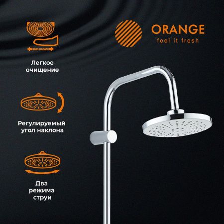 Душевая стойка Orange O-Shower OW02 настенная цвет хром