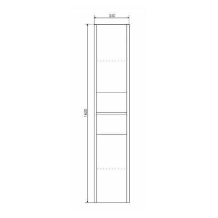 Шкаф-пенал Comforty Женева 00004137139CF 40х160 напольный цвет серый