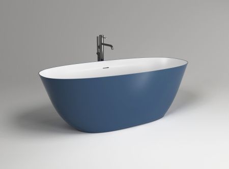 Ванна из искусственного камня Plumberia Selection Veloma VELOMA 160BD 160х70 отдельностоящая овальная с ножками