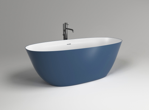 Ванна из искусственного камня Plumberia Selection Veloma VELOMA 160BD 160,5x70 отдельностоящая овальная - фото 4