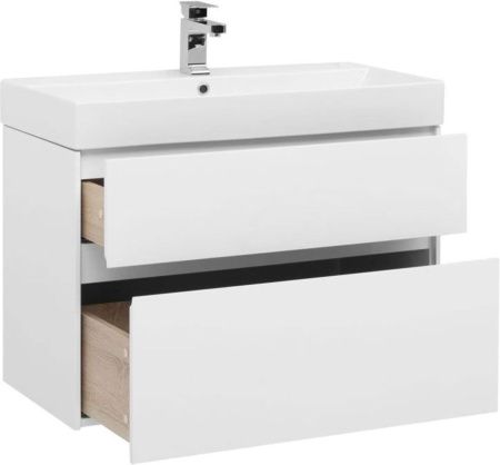 Тумба с раковиной Aquanet Бруклин 00212598 90х40 подвесная цвет белый
