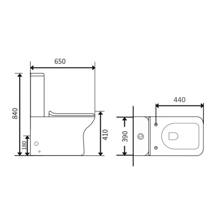 Унитаз напольный с бачком Agger AT02000 белый с сиденьем микролифт безободковый душевой смыв