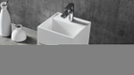 Раковина из искусственного камня Zenon Titan 4000.000.000.000.39678 30х30 подвесная цвет белый