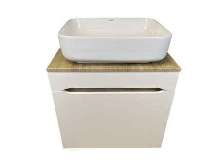 Тумба с раковиной Sintesi STL.W7018_SIN-LVB-APP-409 60х60 подвесная цвет белый