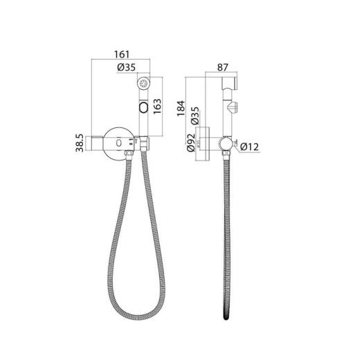 Гигиенический душ со смесителем IDDIS Axes AXESBR0i08 хром - фото 4