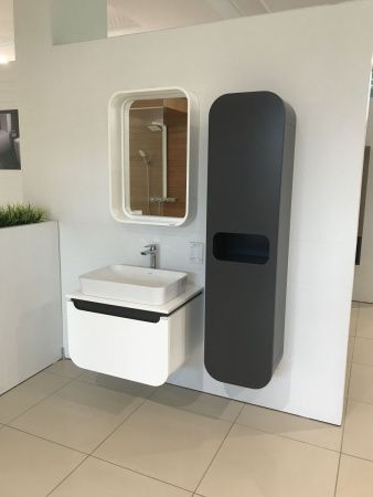 Шкаф-пенал Creavit Pion Plus PN2160.01.GR 40х160 подвесной цвет серый