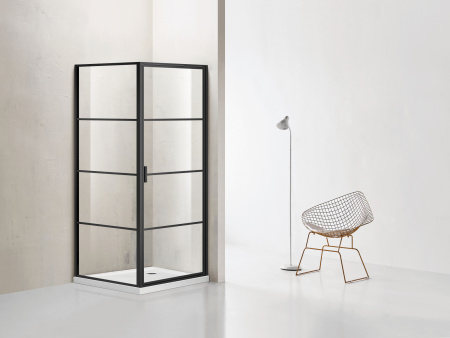 Душевой уголок Azario Richmond AZ- NAG1221 1000 BLACK 100х100 стекло прозрачное профиль черный без поддона