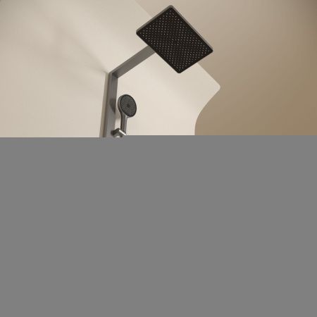 Душевая стойка Sancos Vos SC6100GG настенная цвет вороненая сталь с термостатом