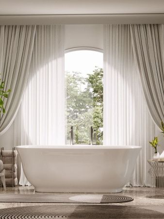 Ванна акриловая Sancos Viva FB08 170х80 отдельностоящая овальная с каркасом