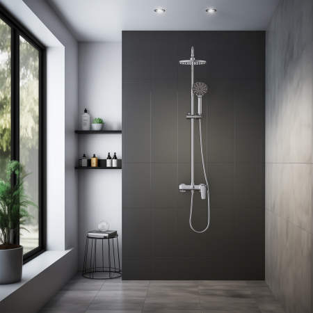 Душевая стойка Aquatek БЕТТА AQ2140CR настенная цвет хром