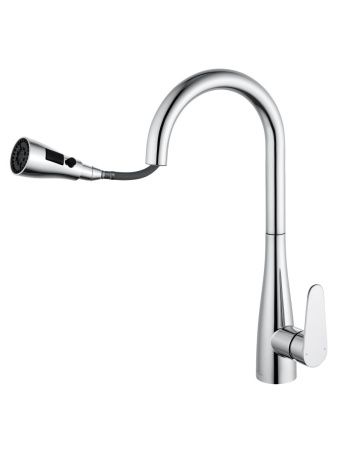 Смеситель для кухни Wonzon & Woghand WW-121E201B-CR на мойку хром