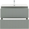 Тумба под раковину Aquanet Джейн (Flat) 00335435 90х46х64 подвесная цвет зеленый/серый