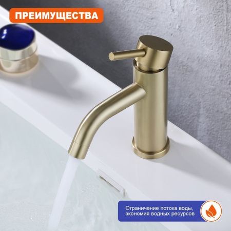 Смеситель ProHanss P31.10.03 на раковину золото
