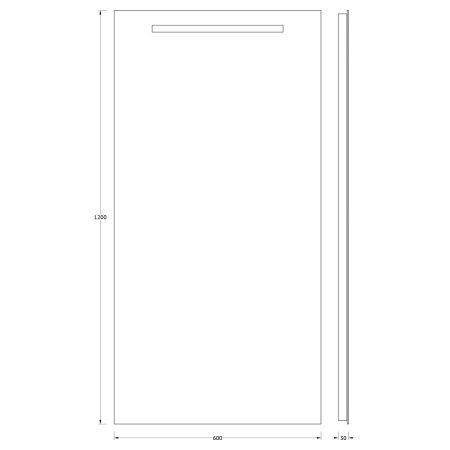 Зеркало с подсветкой Evoform Ledline BY 2112 60х120 подвесное