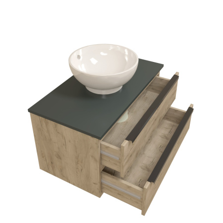 Раковина из сантехнического фарфора Teymi Lina T50103 41х41 накладная цвет белый без отверстий под смеситель