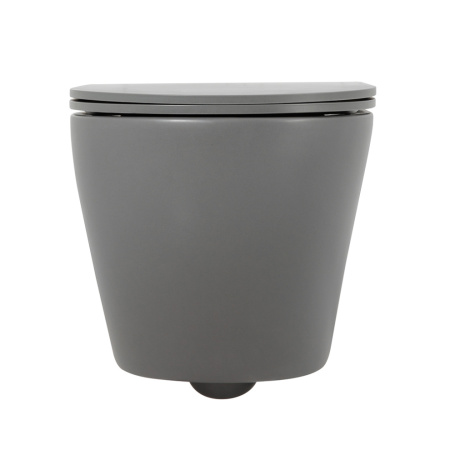 Чаша унитаза подвесная BelBagno COLORATO BB062CHR-GR цвет серый матовый без сиденья безободковая каскадный смыв