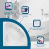 Ванна акриловая Santek Сан-паулу 1WH302399 150х150 угловая четверть круга без каркаса