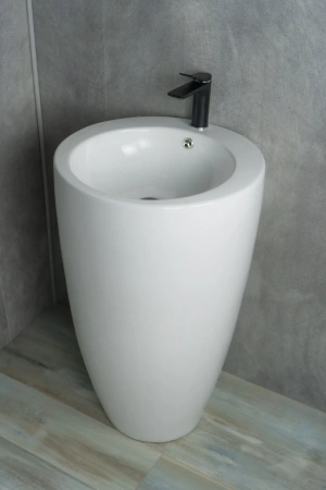 Раковина керамическая Gid Autonomo 81106 49х49 напольная цвет белый 1 отверстие под смеситель