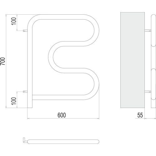 Полотенцесушитель Terminus 4620768883897 60х70 электрический хром - фото 3