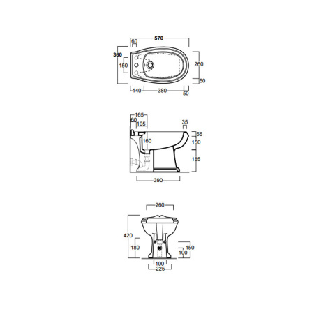 Биде Simas Arcade AR833bi*1 напольное
