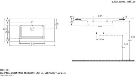 Раковина керамическая Allen Brau Fantasy 4.11013.20 90х50 полувстраиваемая цвет белый 1 отверстие под смеситель