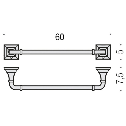 Полотенцедержатель Colombo Portofino B3211.CR - фото 2