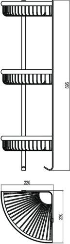 Полка в ванную комнату Savol S-005854-3 - фото 2