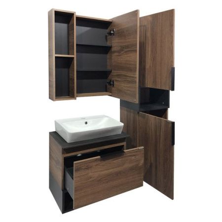 Зеркало-шкаф Comforty Штутгарт 00004151036CF 60х80 подвесной цвет коричневый