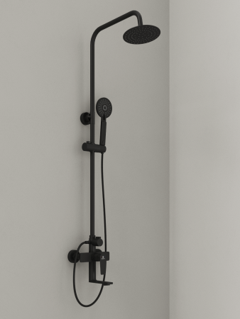 Душевая стойка Agger Brilliant A0393344 настенная цвет черный