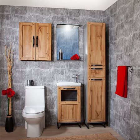 Зеркало с подсветкой Бриклаер Лофт 4627125413322 50х70 подвесное