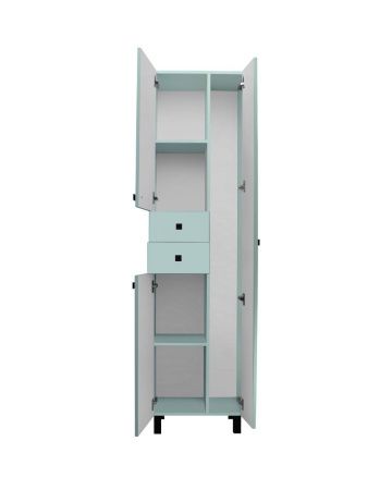 Шкаф-пенал RUNO ЭКОНОМ 00-00004890 50х31х191 напольный цвет бирюзовый