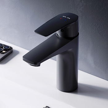 Смеситель Am.Pm Gem F90A02122 на раковину черный без термостата