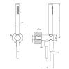 Душевой гарнитур Gessi Gessi316 54023#707 настенный черный