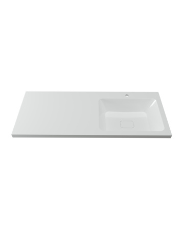 Раковина из искусственного камня Orange Sistema ST-120RAR 120х48 над стиральной машиной цвет белый