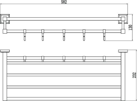 Полка в ванную комнату Savol S-609544