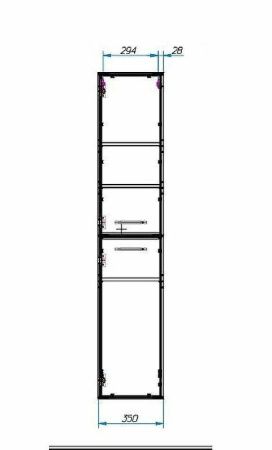 Шкаф-пенал Эстет Vegas ФР-00003495 40х170 подвесной цвет белый