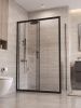 Душевой уголок BelBagno UNO-195 UNO-195-AH-1-120/70-C-NERO 120х70 стекло прозрачное профиль черный без поддона