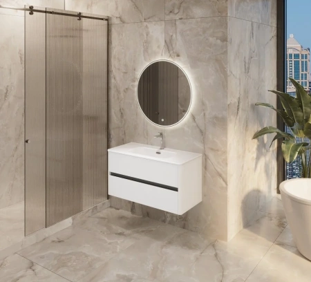 Тумба под раковину 1MarKa Mona Ц0000042520 100х50 цвет белый