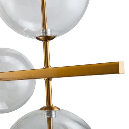 Люстра на штанге Delight Collection Globe Mobile (Глобе Мобиле) KG0965P-10L brass