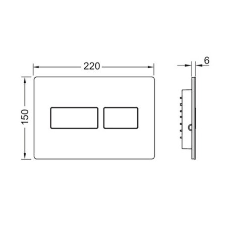 Панель смыва механическая Tece TECESolid 9240431 цвет хром