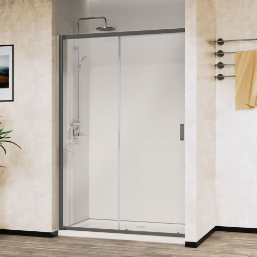 Душевая дверь Vincea City VDS-5CT110CLGM 110х195 стекло прозрачное профиль вороненая сталь - фото 2