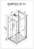Душевая кабина AvaCan Z111STEAM 100х100 квадратная с крышей ориентация универсальная