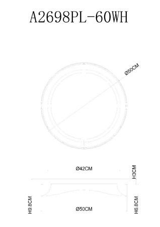 Светильник потолочный Arte Lamp Sualocin (Суалоцин) A2698PL-60WH