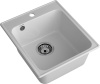 Кухонная мойка Granfest Quarz 17 серый 48х42 цвет серый поверхность матовая