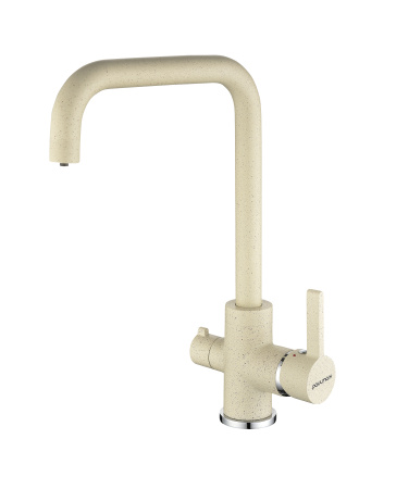 Смеситель для кухни Paulmark LOGAS Lo213021-328 на раковину бежевый без термостата