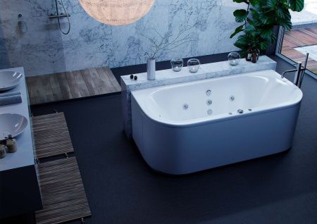 Ванна акриловая Aquatek Морфей MOR190-0000059 190х90 пристенная асимметричная с каркасом без ручек