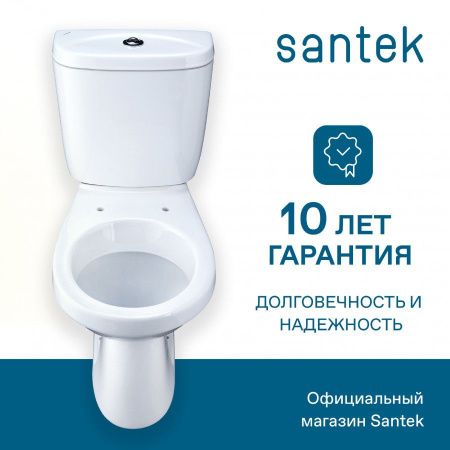 Унитаз-компакт напольный с бачком Santek Анимо 1WH302133 белый с сиденьем каскадный смыв