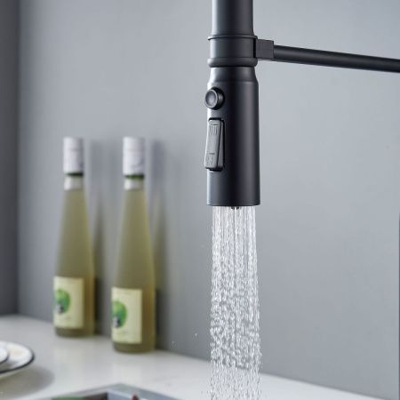 Смеситель для кухни Shevanik S123H-3 на мойку черный