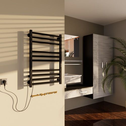 Полотенцесушитель Altasan АрмадаПроф АрмадаПрофР8050ЧМ подвесной 53х81 электрический черный муар - фото 3
